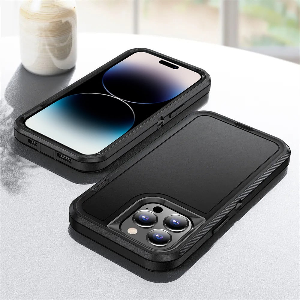 Etui do iPhone 14 Pro Max 2w1 Double Armor Pancerne, czarne