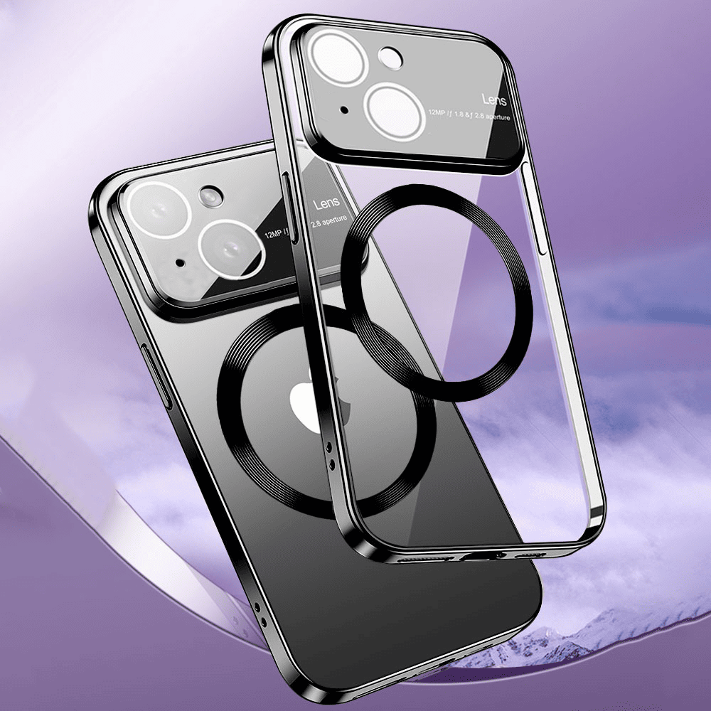 Etui do iPhone 14 Camera Beam z Magsafe przeźroczyste, czarne (OUTLET)