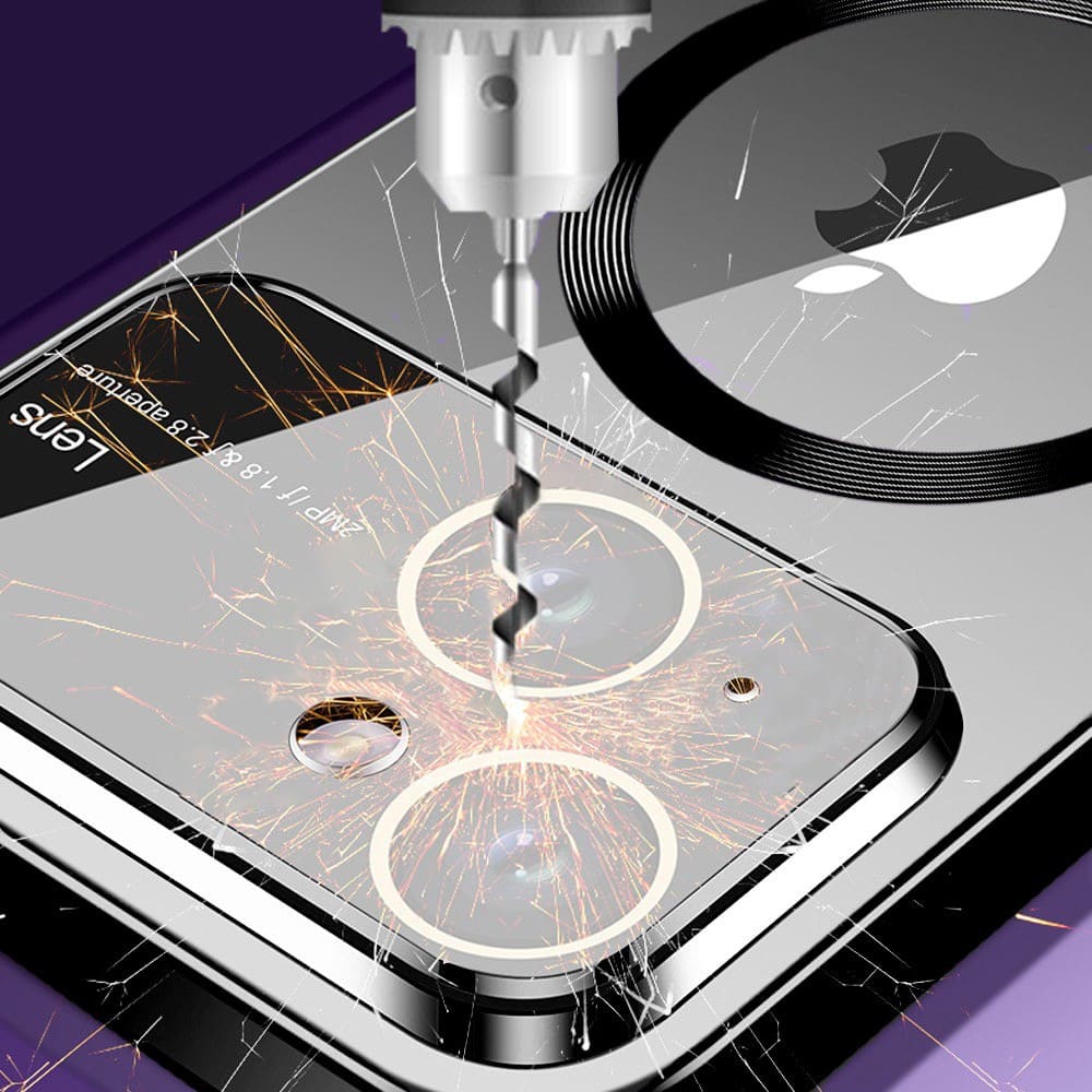 Etui do iPhone 14 Camera Beam z Magsafe przeźroczyste, czarne (OUTLET)