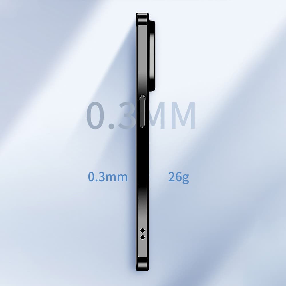 Etui do iPhone 14 Camera Beam z Magsafe przeźroczyste, czarne (OUTLET)