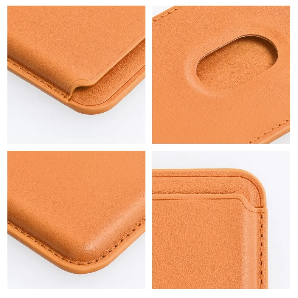 Portfel magnetyczny Leather Mag Wallet, pomarańczowy