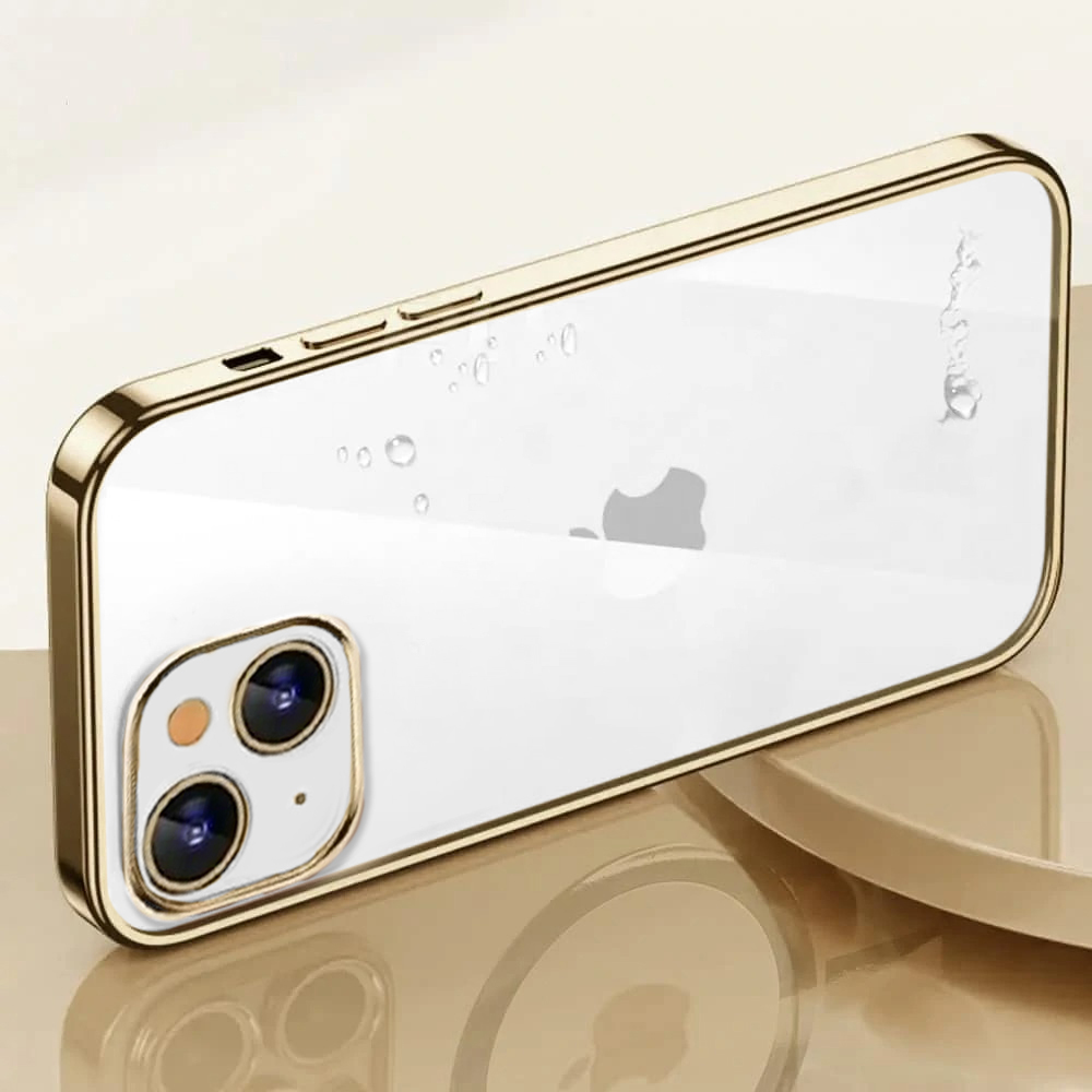 Etui do iPhone 13 Mini slim golden z osłoną kamery, złote (OUTLET)