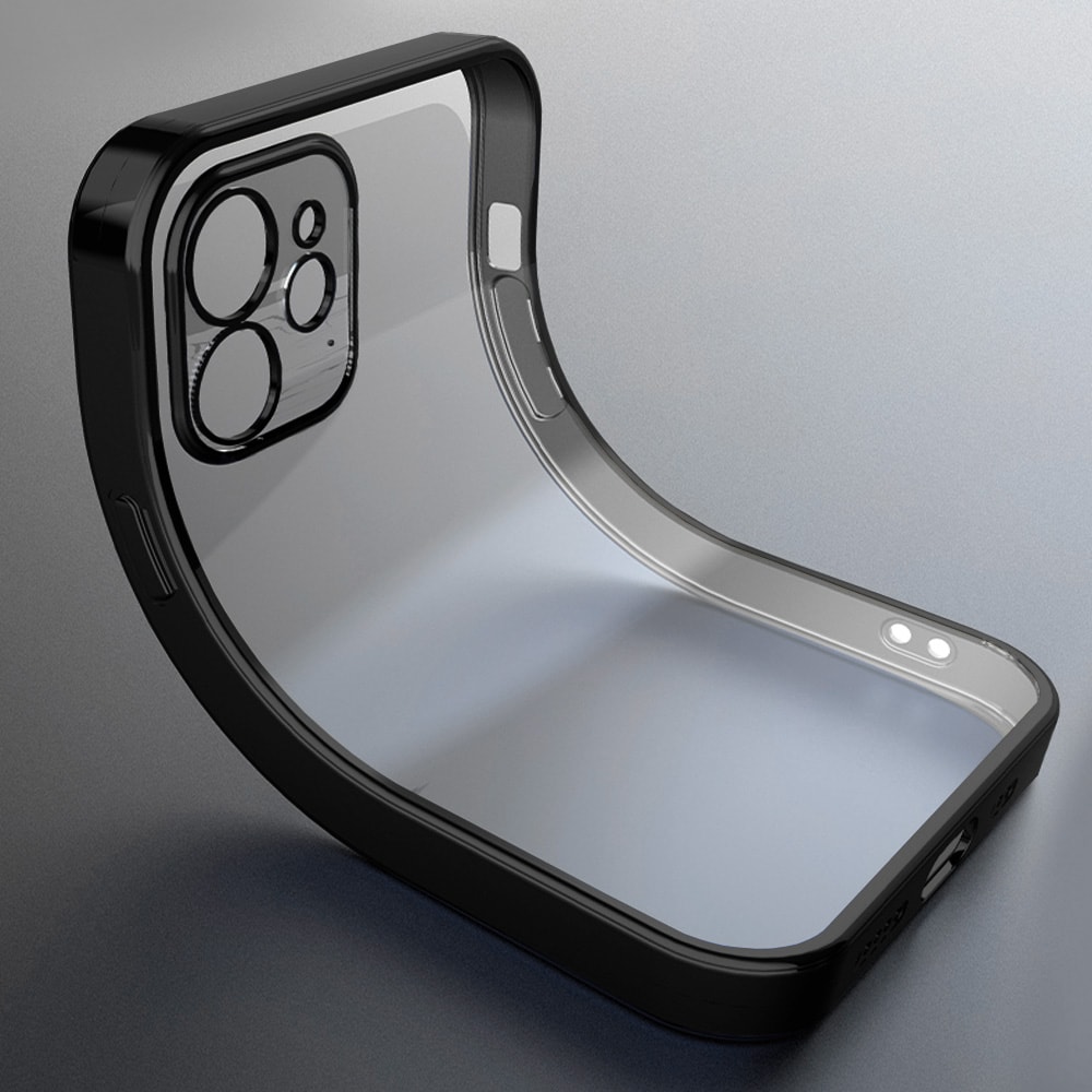 Etui do iPhone 12 slim graphite z osłoną kamery, czarne grafitowe (OUTLET)