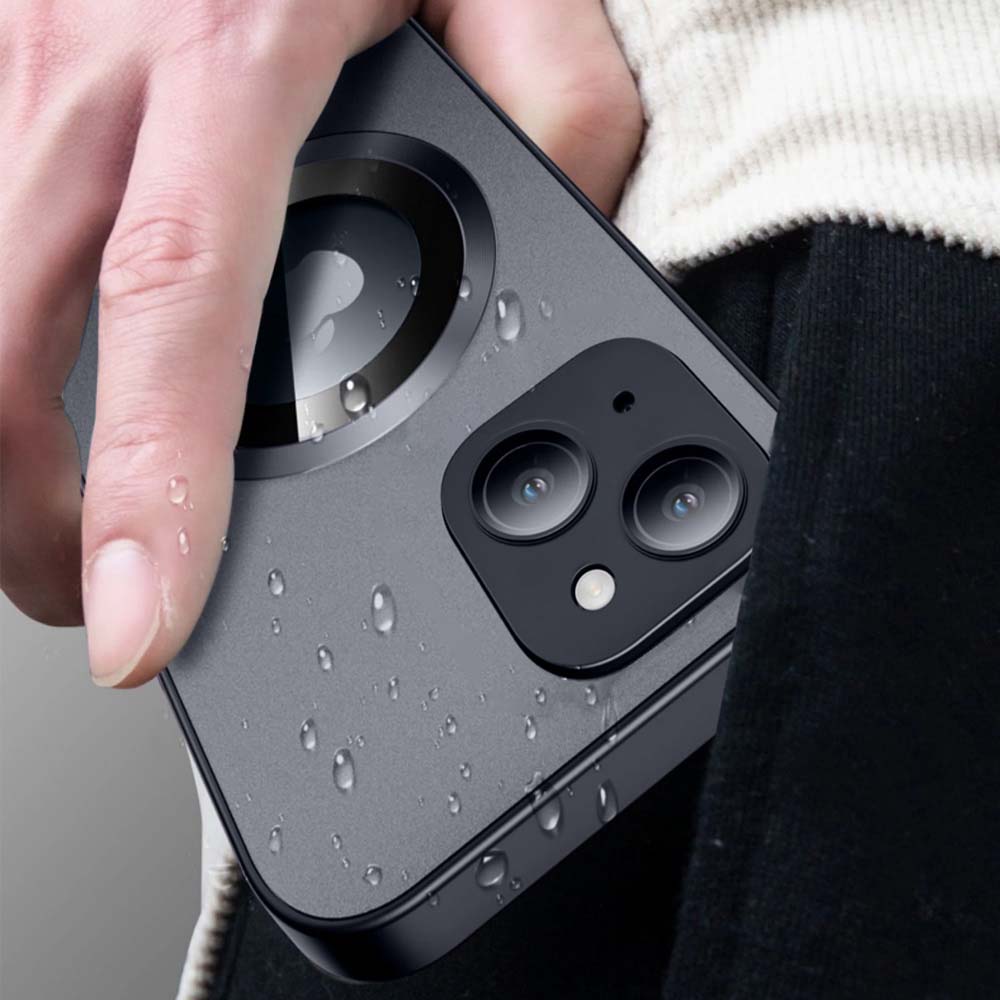 Etui do iPhone 15 Plus Noble Brush MagSafe z widocznym logo i osłoną na aparat, grafitowe (OUTLET)