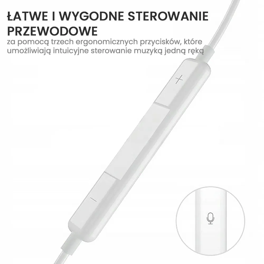Słuchawki USB typ C do iPhone 15/16 (wszystkie modele) douszne, białe