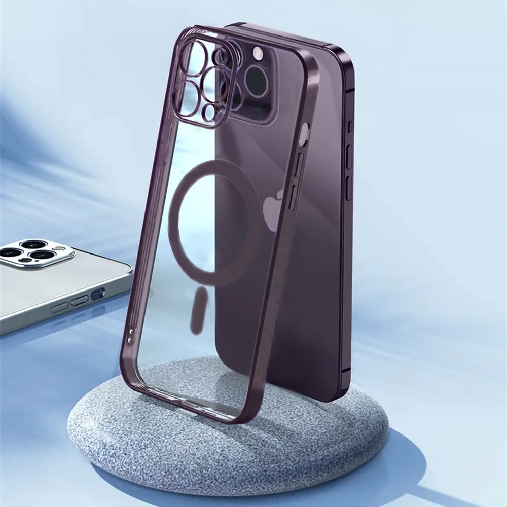Etui do iPhone 14 Pro premium purple MagSafe z osłoną kamery, głęboka purpura (OUTLET)