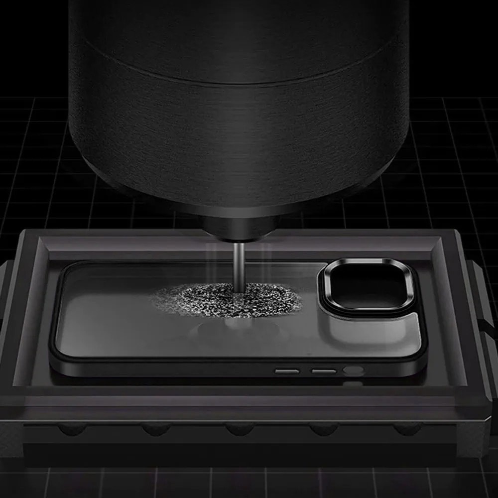 Etui do iPhone 13 przeźroczyste, krystaliczny tył, czarna ramka