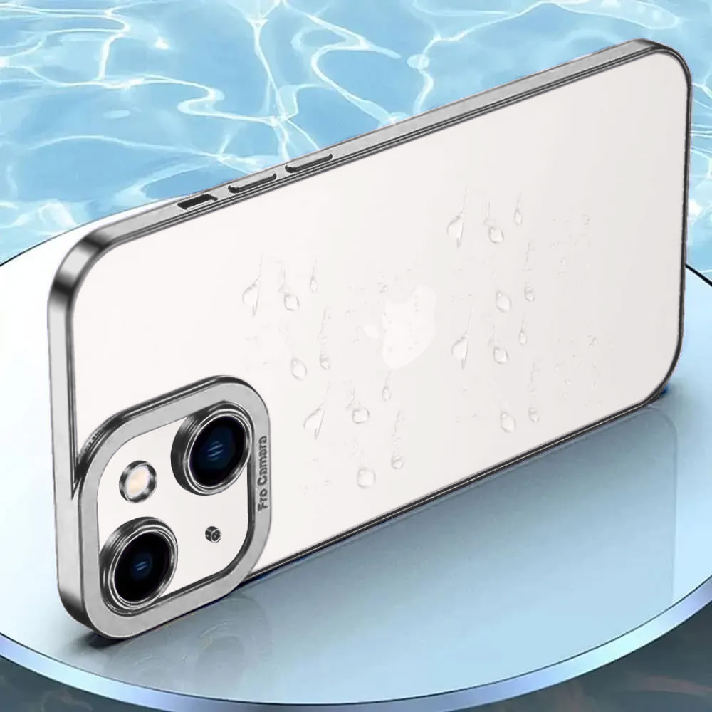 Etui do iPhone 14 Camera High PRO z osłoną kamery, srebrne