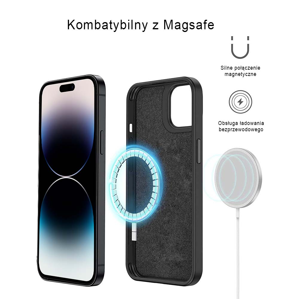 Etui do iPhone 14 Pro karbonowe z Magsafe, czarne