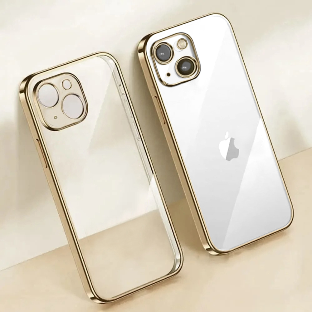 Etui do iPhone 13 Mini slim golden z osłoną kamery, złote (OUTLET)