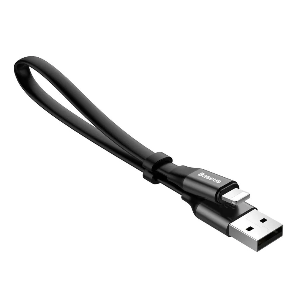 Kabel USB – Lightning do iPhone SE/8/X/XR/XS/11/12/13/14, do szybkiego ładowania, 0.23 metra, czarny