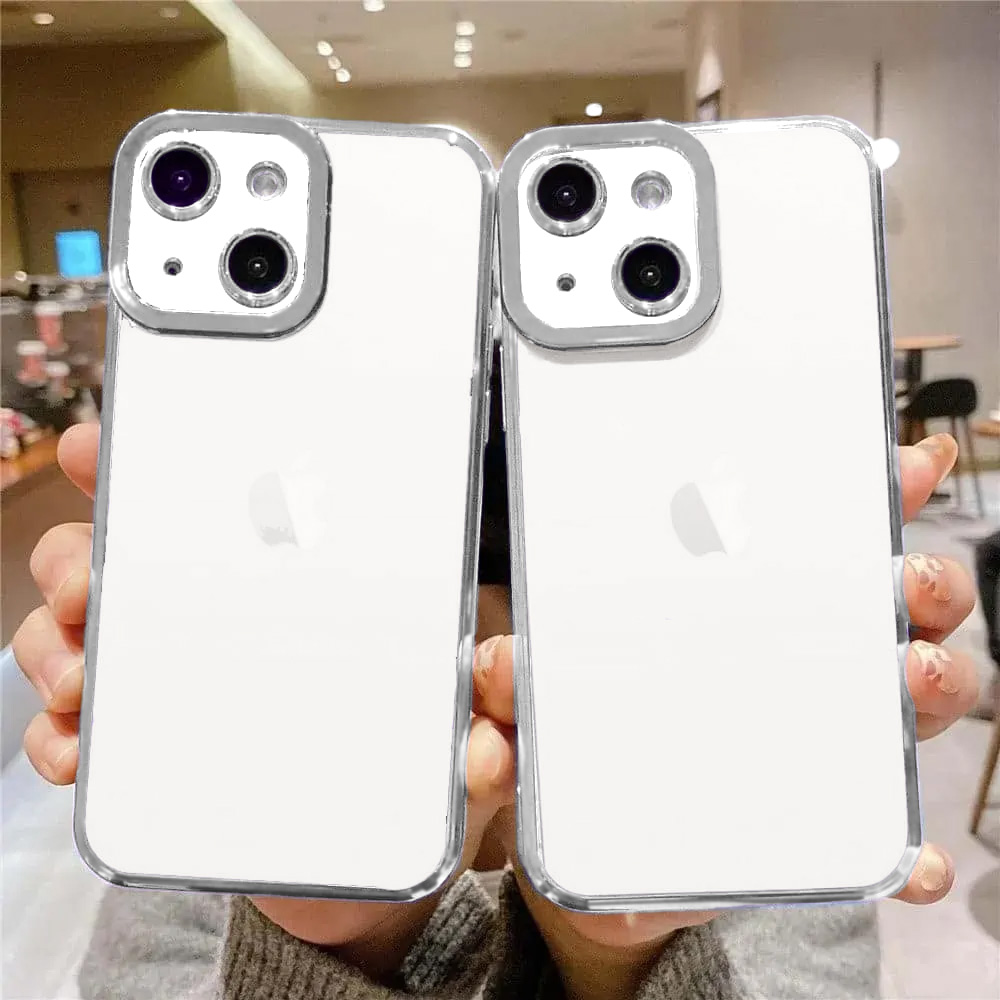 Etui do iPhone 14 Camera High PRO z osłoną kamery, srebrne