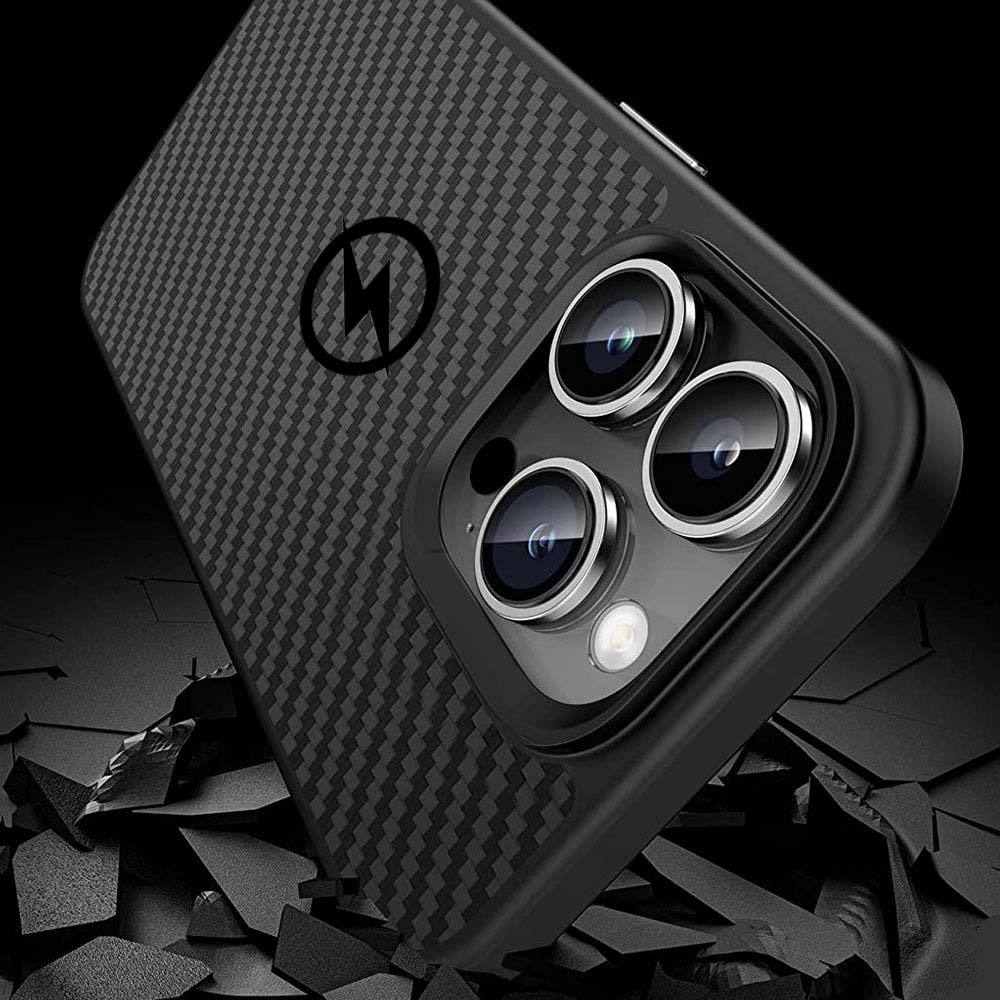 Etui do iPhone 14 Pro karbonowe z Magsafe, czarne