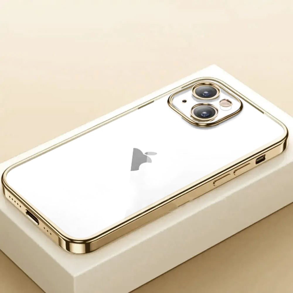 Etui do iPhone 13 Mini slim golden z osłoną kamery, złote (OUTLET)