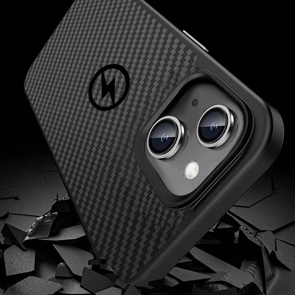 Etui do iPhone 14 karbonowe z Magsafe, czarne