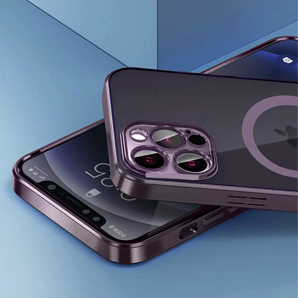 Etui do iPhone 14 Pro premium purple MagSafe z osłoną kamery, głęboka purpura (OUTLET)
