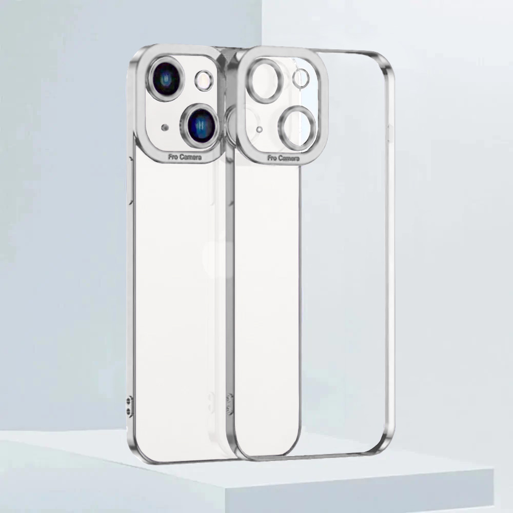 Etui do iPhone 14 Camera High PRO z osłoną kamery, srebrne