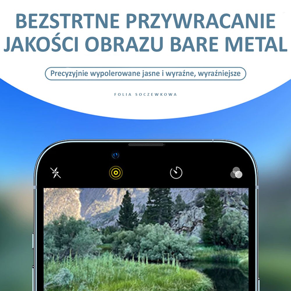 Metalowa osłona obiektywów szkło na aparat iPhone 14 Plus, niebieskie