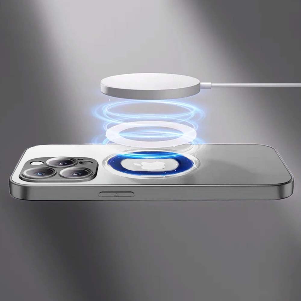 Etui do iPhone 14 Pro Max Noble Brush Silver MagSafe z widocznym logo i osłoną na aparat, srebrne (OUTLET)