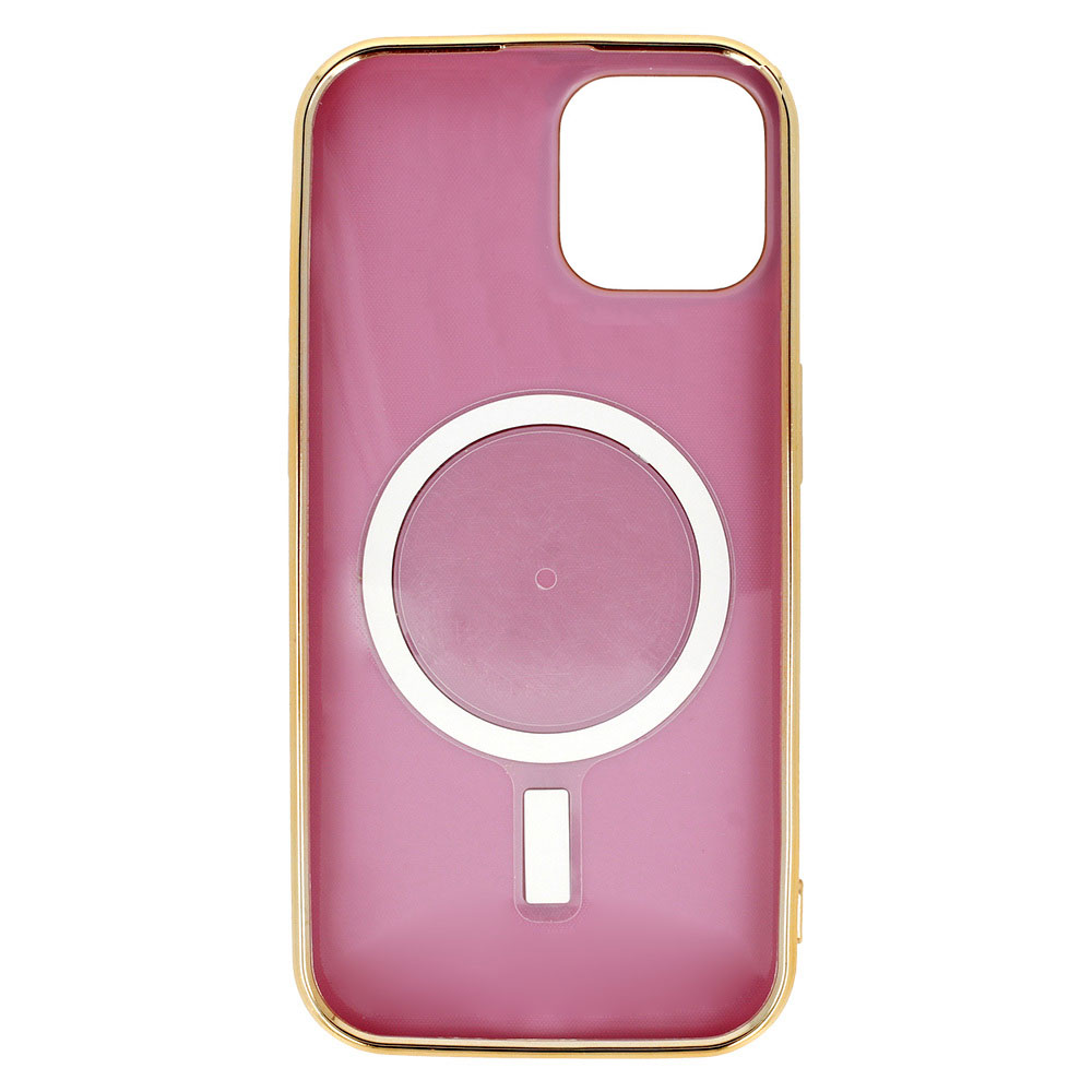 Etui do iPhone 12 Liquid Gold Magsafe, fioletowe