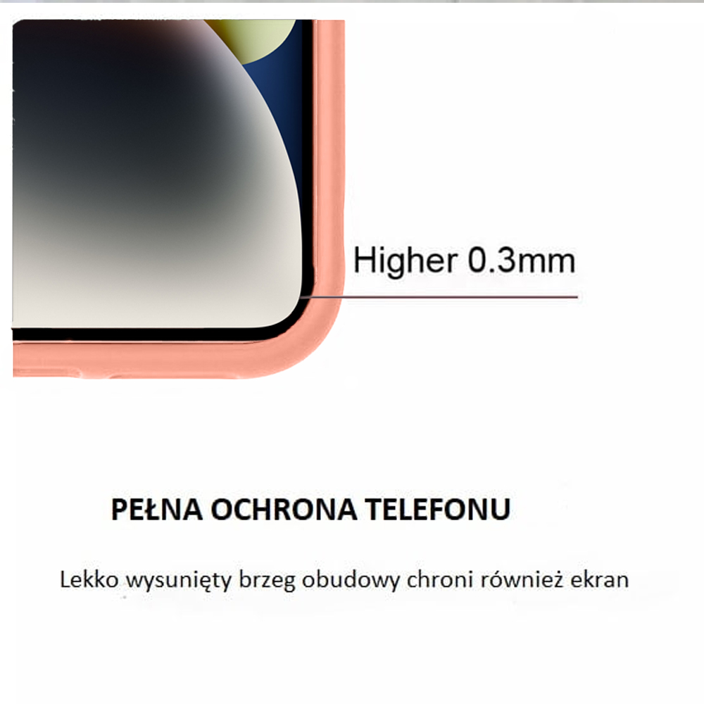 Etui do iPhone 14 Plus półprzeźroczyste matowe z ochroną aparatu, łososiowe