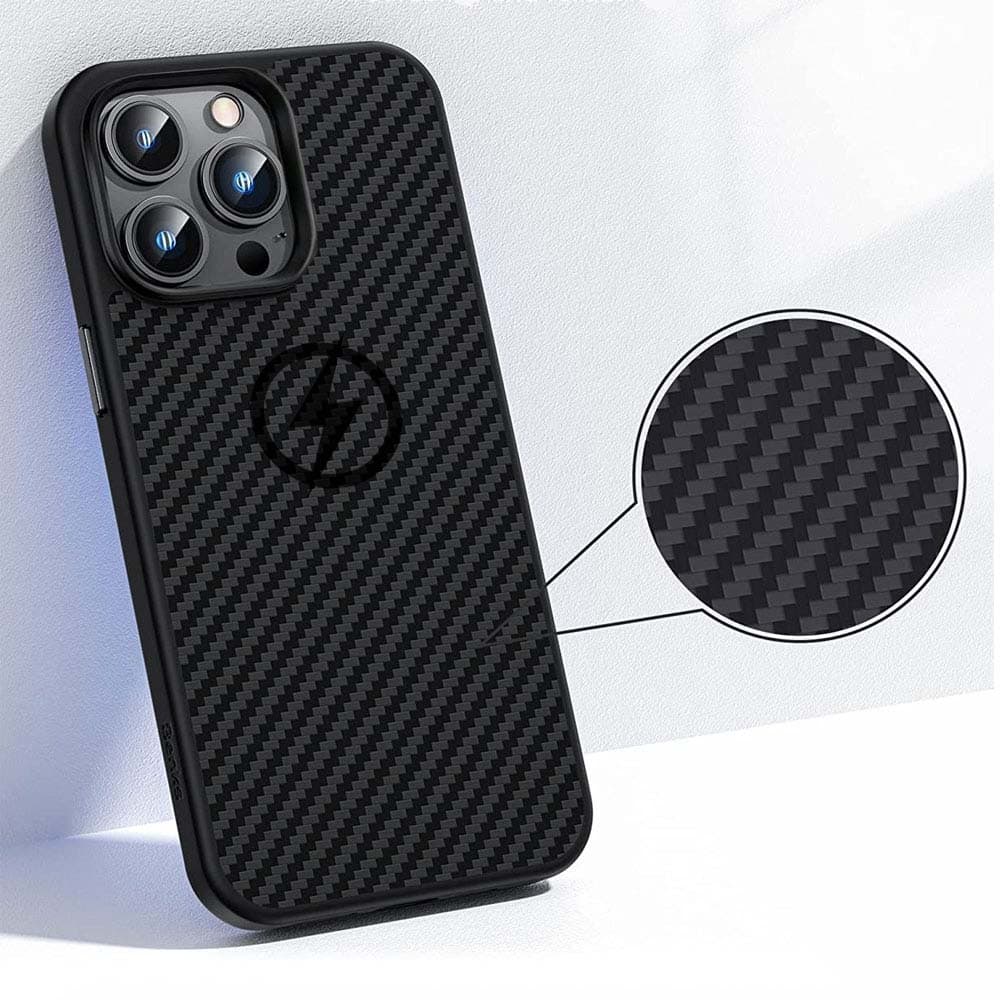 Etui do iPhone 14 Pro karbonowe z Magsafe, czarne