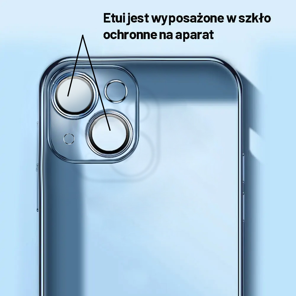 Etui do iPhone 13 Premium Protect Full Cover z osłoną kamery i obiektywów 9H, srebrne (OUTLET)