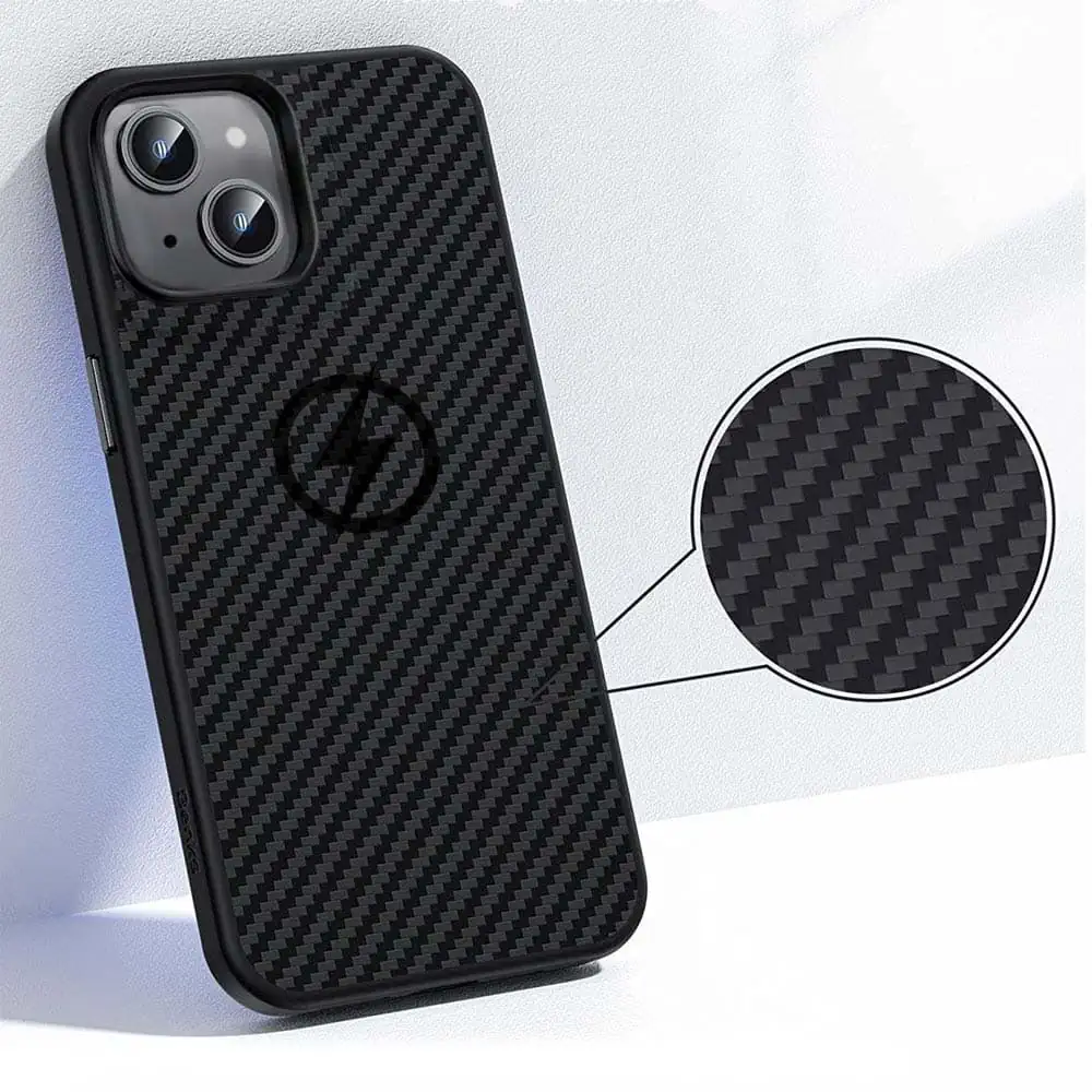 Etui do iPhone 14 karbonowe z Magsafe, czarne