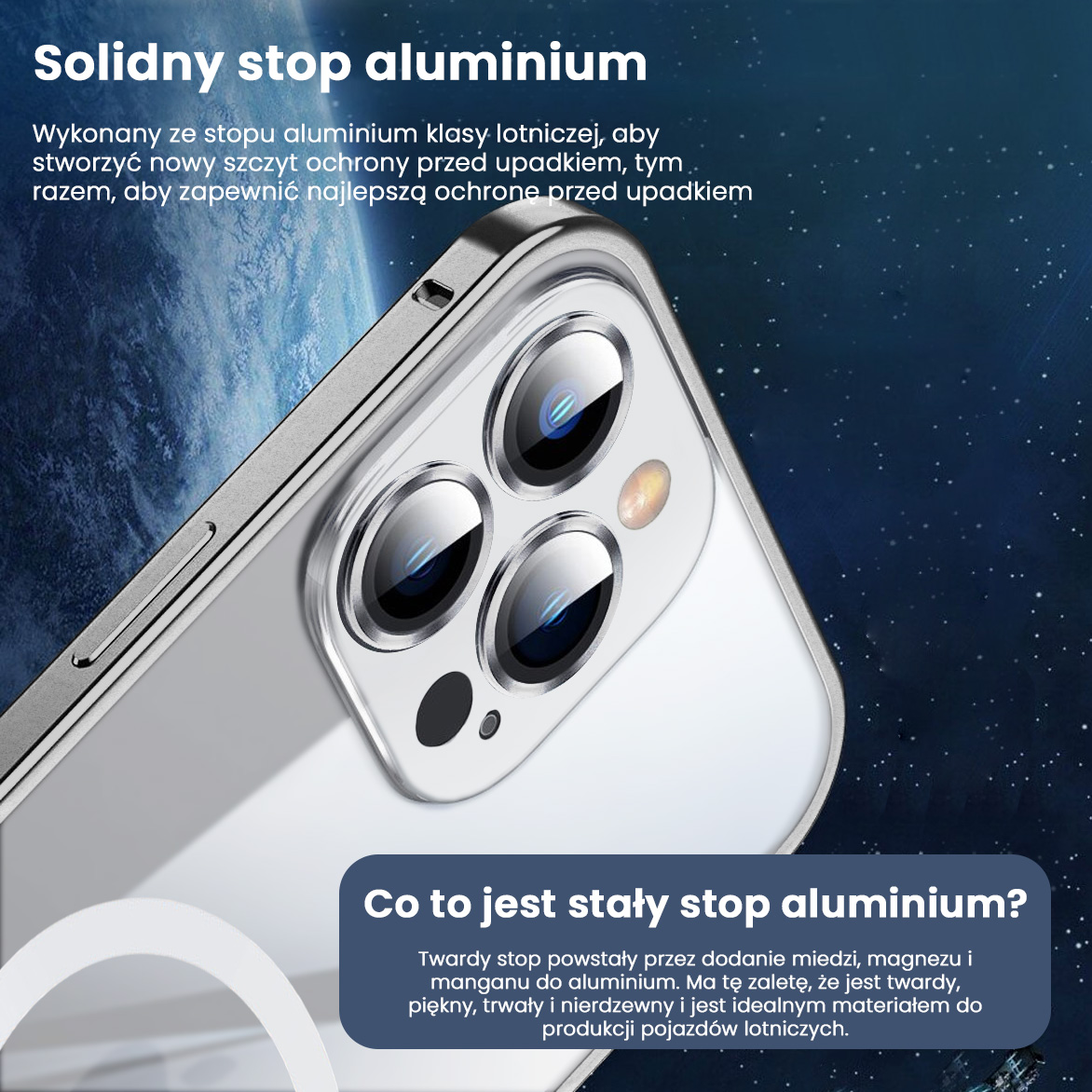 Etui do iPhone 14 Pro Max Magsafe Metalic Silver Frame Oryginal matowe, ochrona aparatu, srebrna ramka