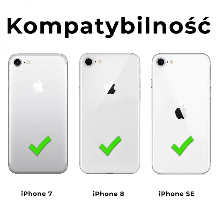 Etui do iPhone SE2022/SE2020/8/7 Silicone Camera Cover, ruchoma osłona kamery, czarne