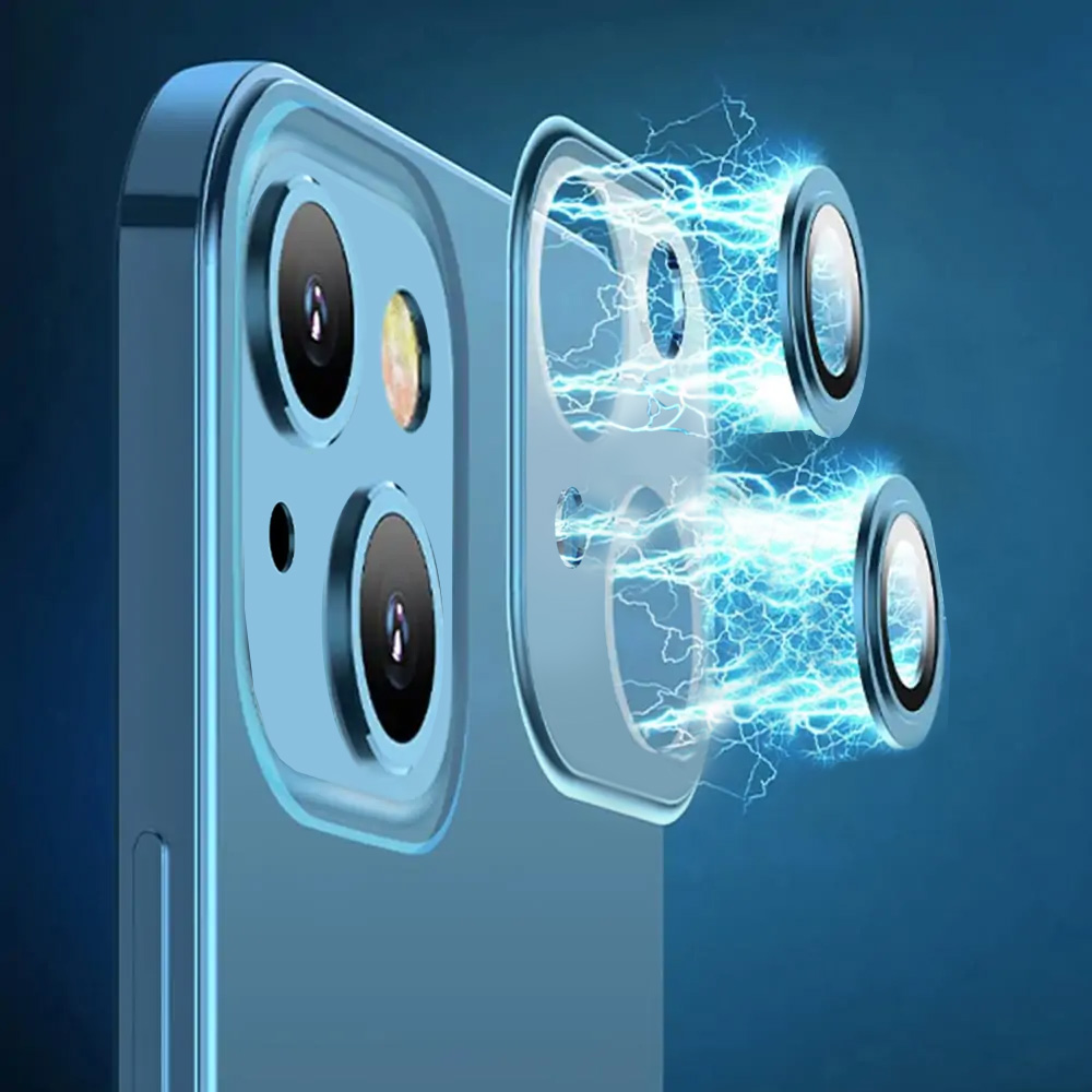 Etui do iPhone 13 Premium Protect Full Cover z osłoną kamery i obiektywów 9H, srebrne (OUTLET)