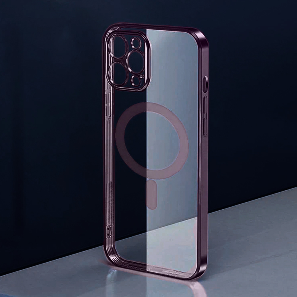 Etui do iPhone 14 Pro premium purple MagSafe z osłoną kamery, głęboka purpura (OUTLET)