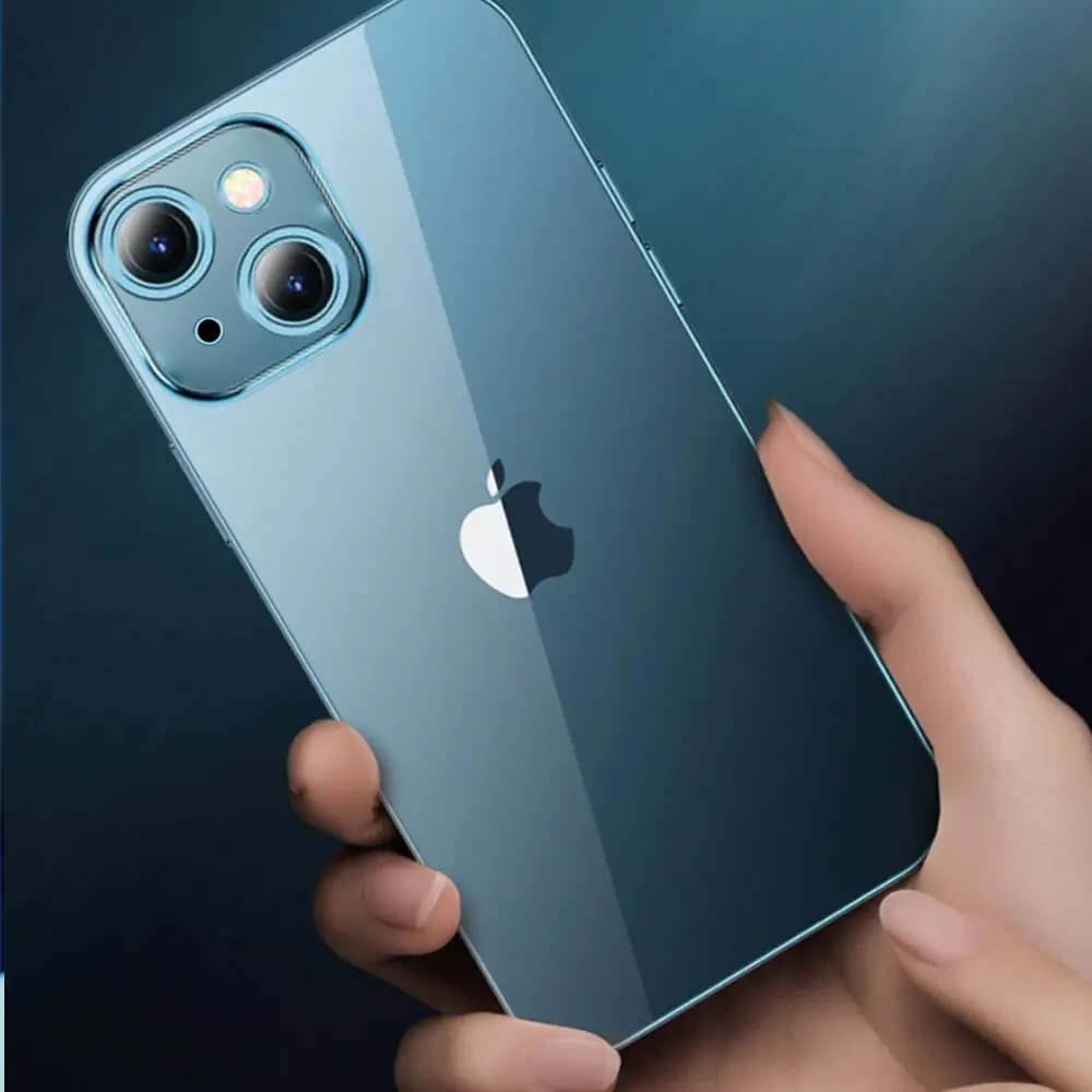 Etui do iPhone 13 Premium Protect Full Cover z osłoną kamery i obiektywów 9H, srebrne (OUTLET)