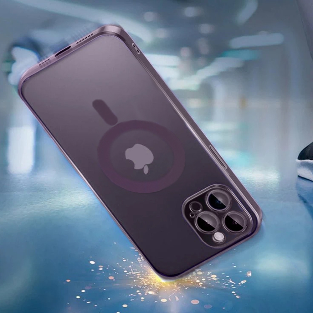 Etui do iPhone 14 Pro premium purple MagSafe z osłoną kamery, głęboka purpura (OUTLET)