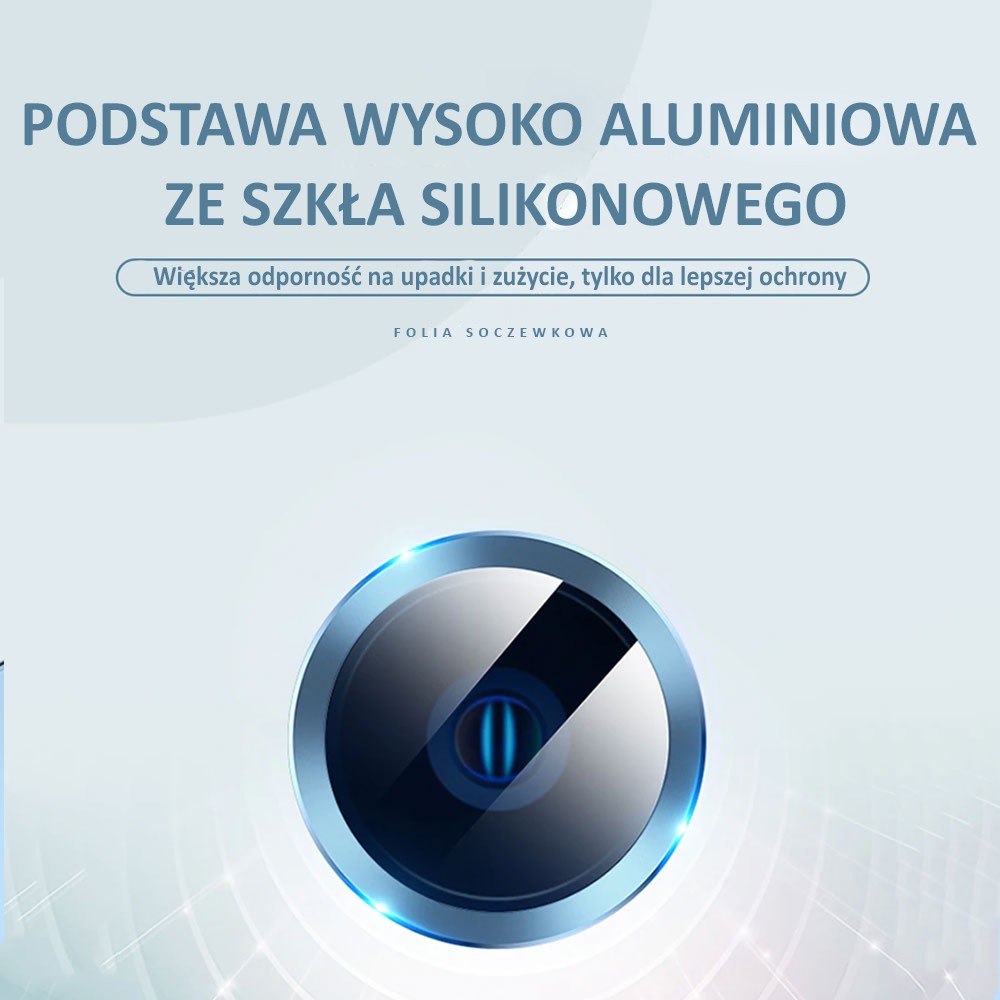 Metalowa osłona obiektywów szkło na aparat iPhone 14 Plus, niebieskie