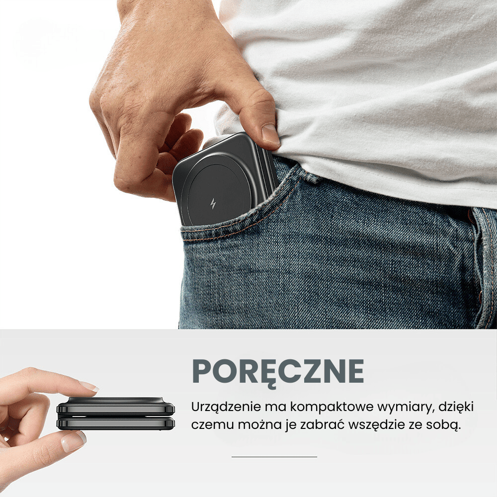 Ładowarka 2w1 do iPhone / Apple Watch / Airpods z Magsafe, PD15W, czarna