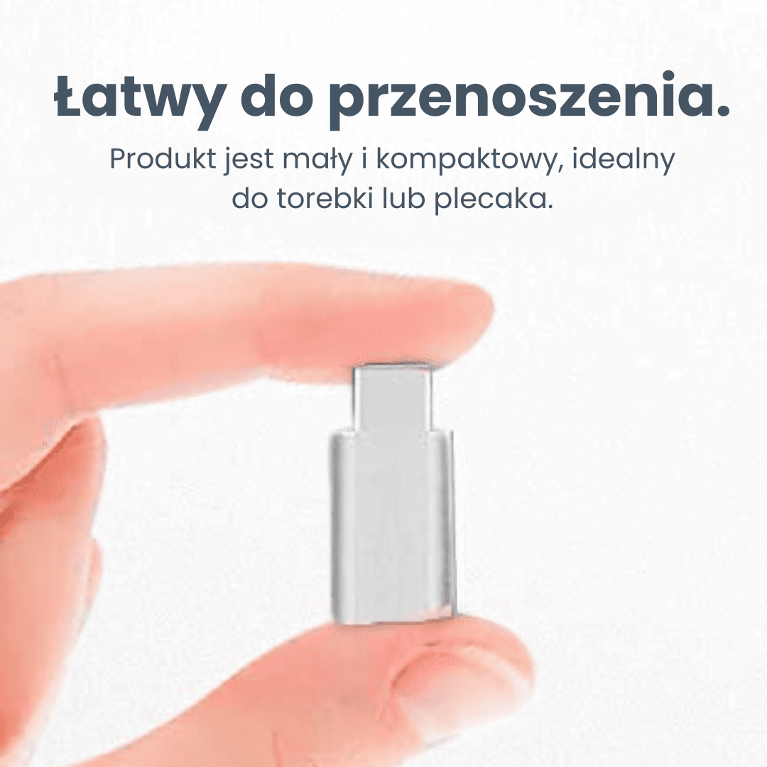 Adapter Lightning – USB Typ C, srebrny