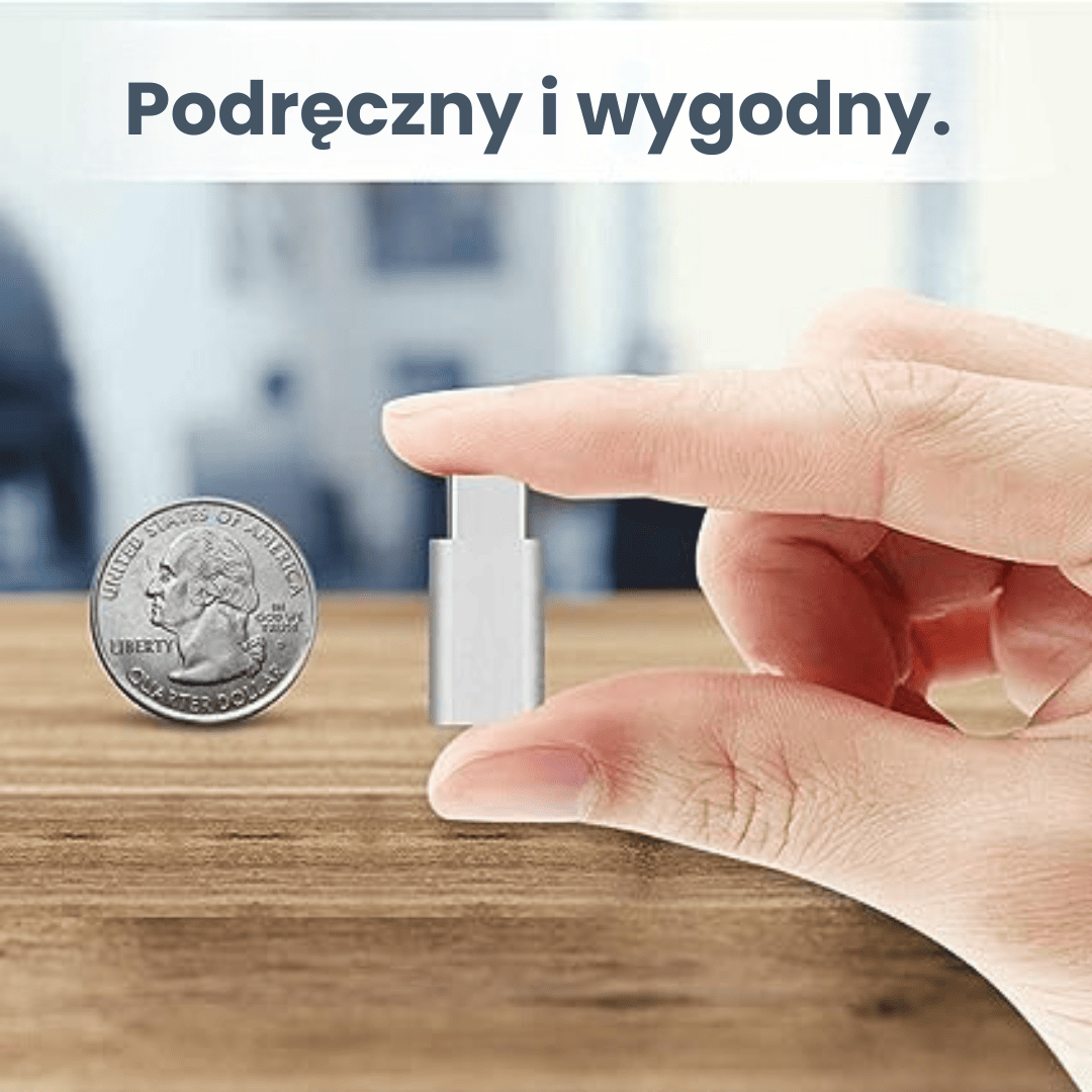 Adapter Lightning – USB Typ C, srebrny