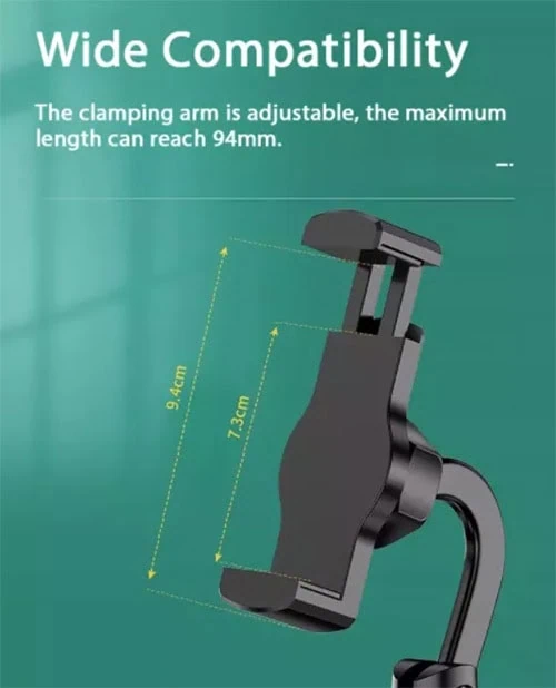 Uchwyt do telefonu 360° na biurko, czarny