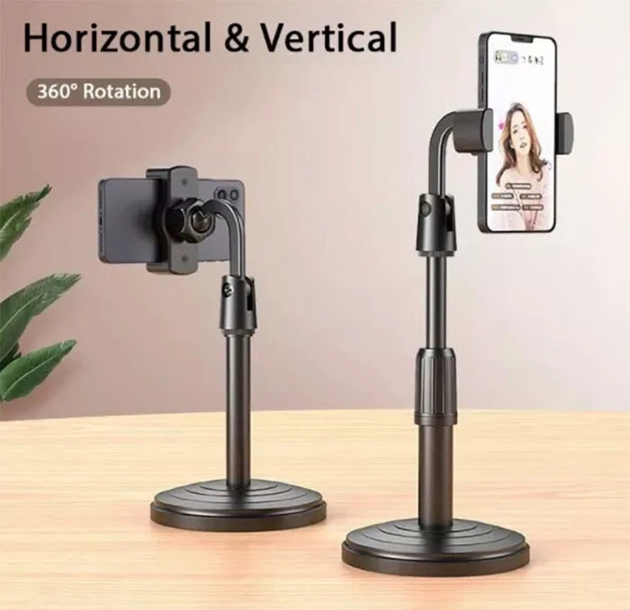 Uchwyt do telefonu 360° na biurko, czarny