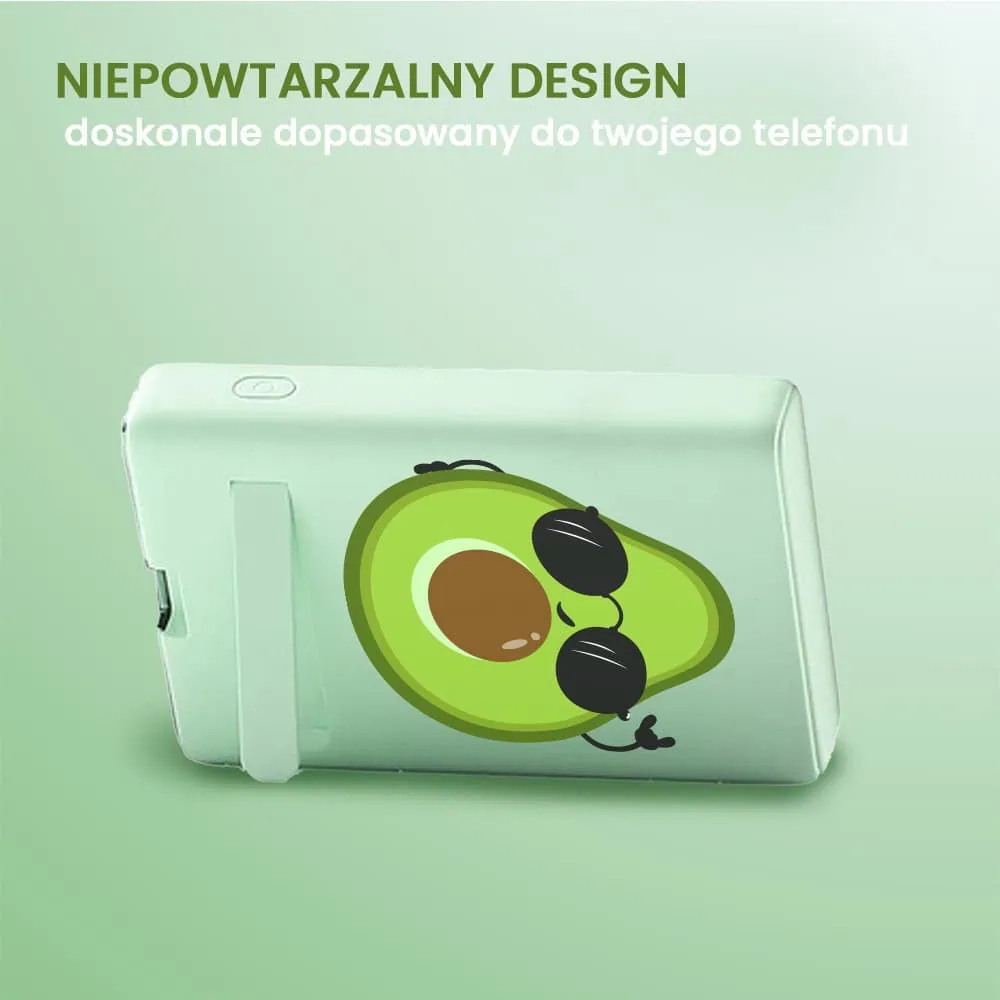 Power bank akumulator Magsafe do iPhone 10000 mAh z podstawką, 20W, awokado, zielony