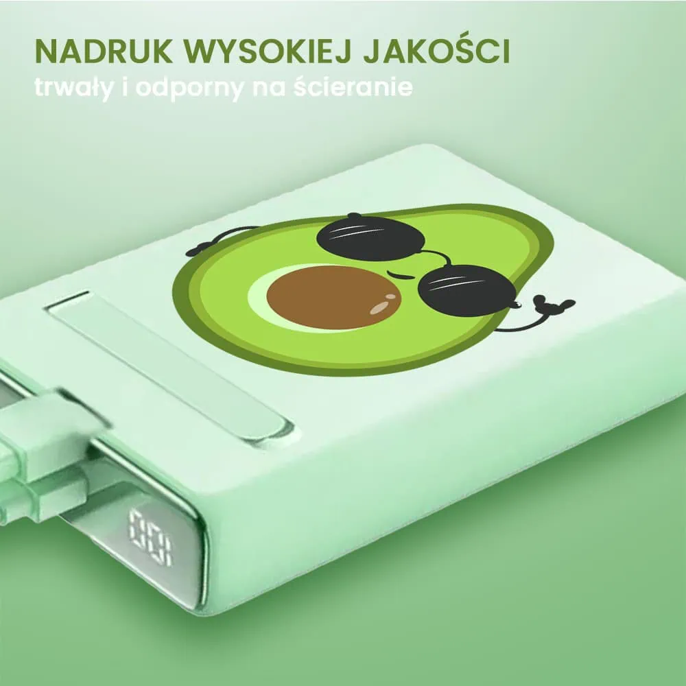 Power bank akumulator Magsafe do iPhone 10000 mAh z podstawką, 20W, awokado, zielony