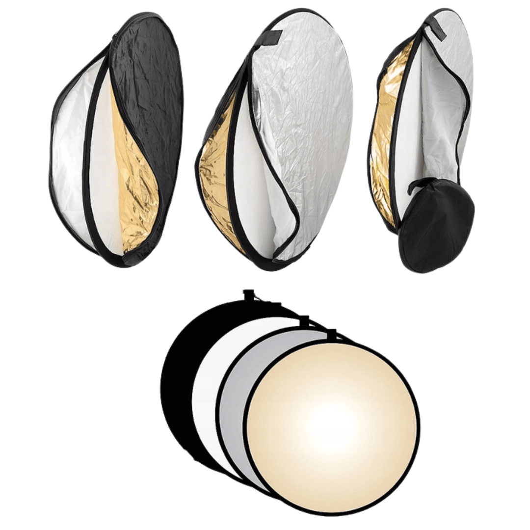 Blenda fotograficzna do zdjęć, zestaw czterech kolorów, średnica 55 cm
