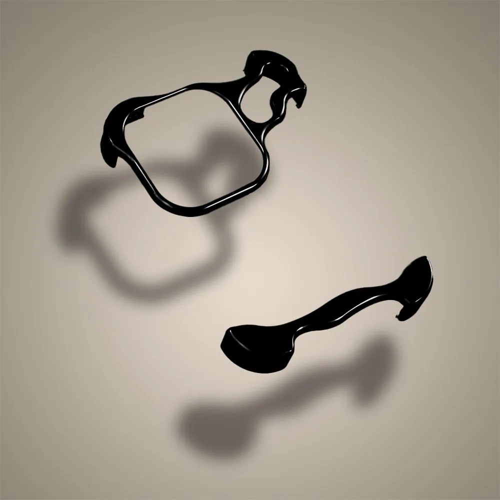 Bumper do iPhone 15 Plus, Bumper Set, metalowa osłona rogów oraz aparatu, czarne