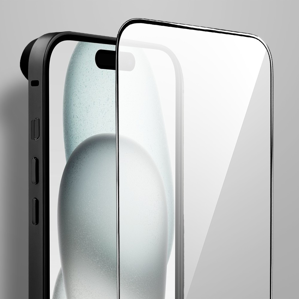 Bumper do iPhone 15, Metal Slim, metalowa ramka ochronna, czarny