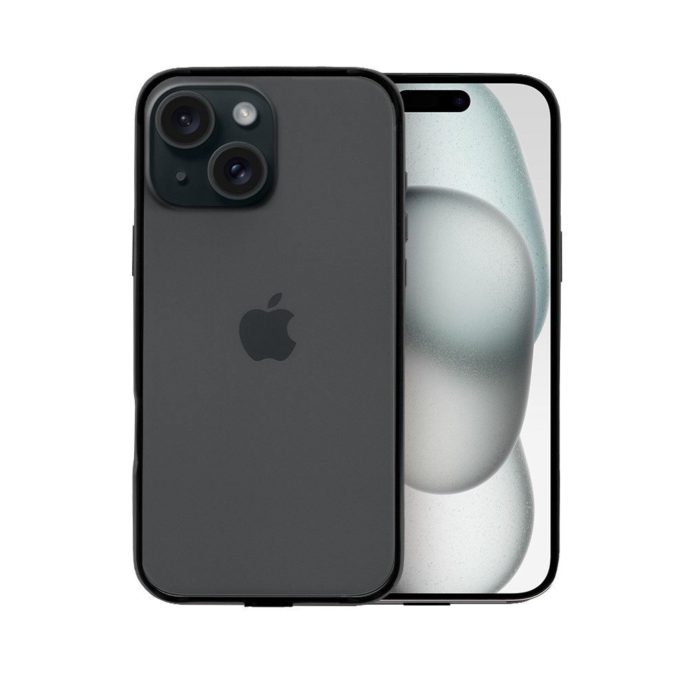 Bumper do iPhone 15, Metal Slim, metalowa ramka ochronna, czarny