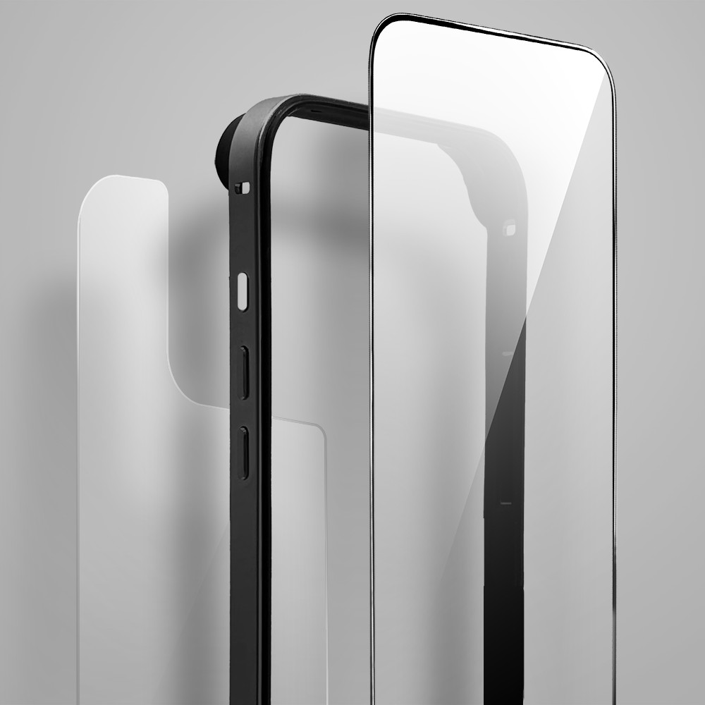 Bumper do iPhone 15, Metal Slim, metalowa ramka ochronna, czarny