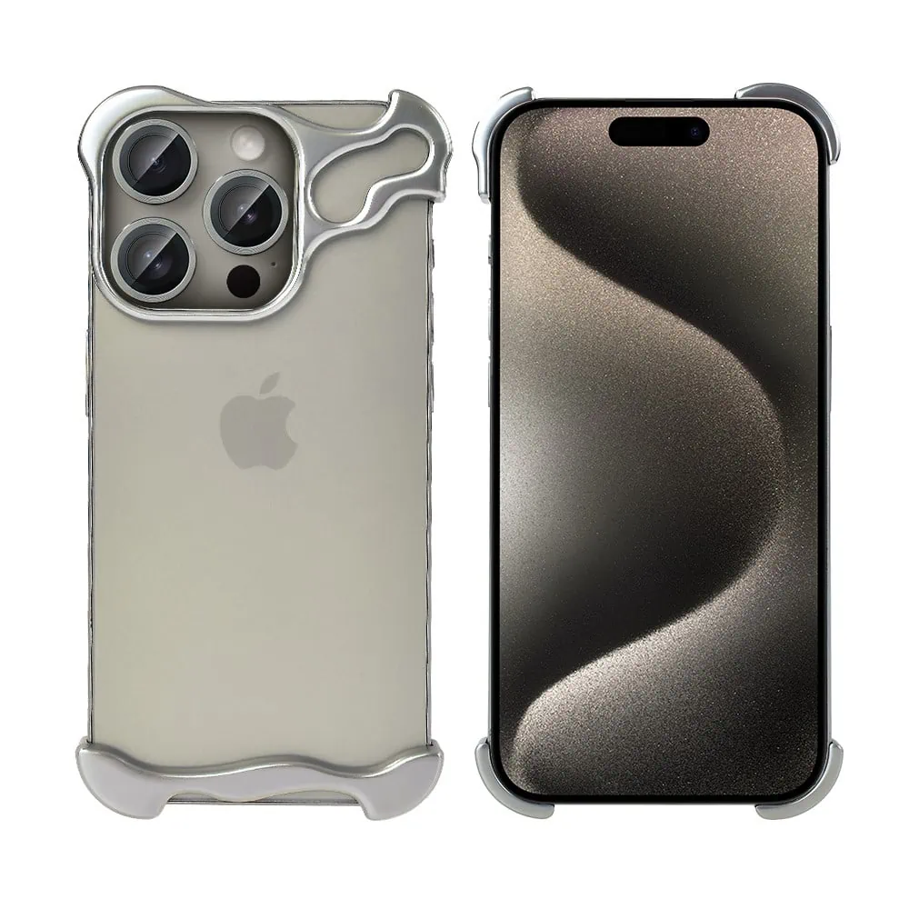 Bumper do iPhone 15 Pro, Bumper Set, metalowa osłona rogów oraz aparatu, tytanowe