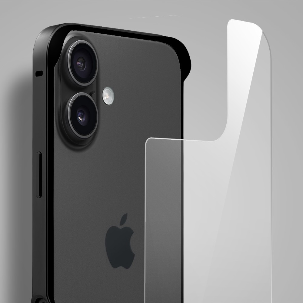 Bumper do iPhone 16 Plus, Metal Slim, metalowa ramka ochronna, czarny