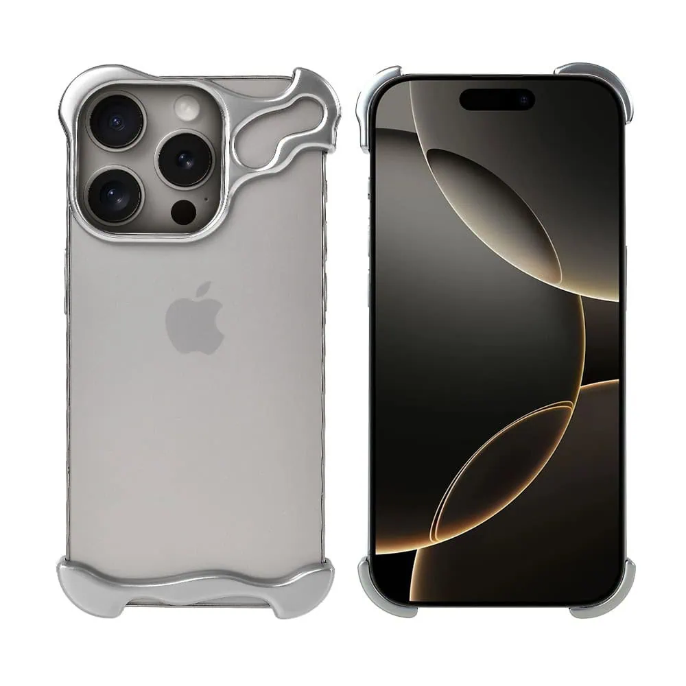 Bumper do iPhone 16 Pro Max, Bumper Set, metalowa osłona rogów oraz aparatu, tytanowe